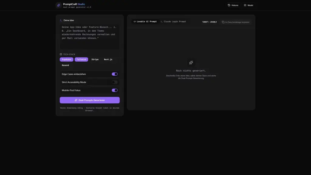Prpmpt Generator für WordPress